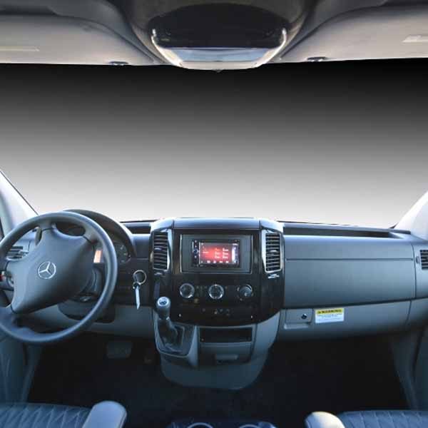 Front dash of sprinter shuttle