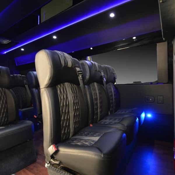 Seating in sprinter shuttle