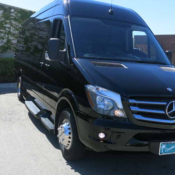 Alternate picture of black sprinter shuttle.