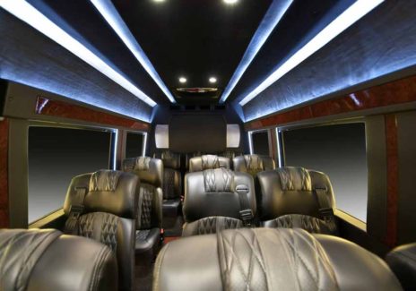 Interior of sprinter shuttle