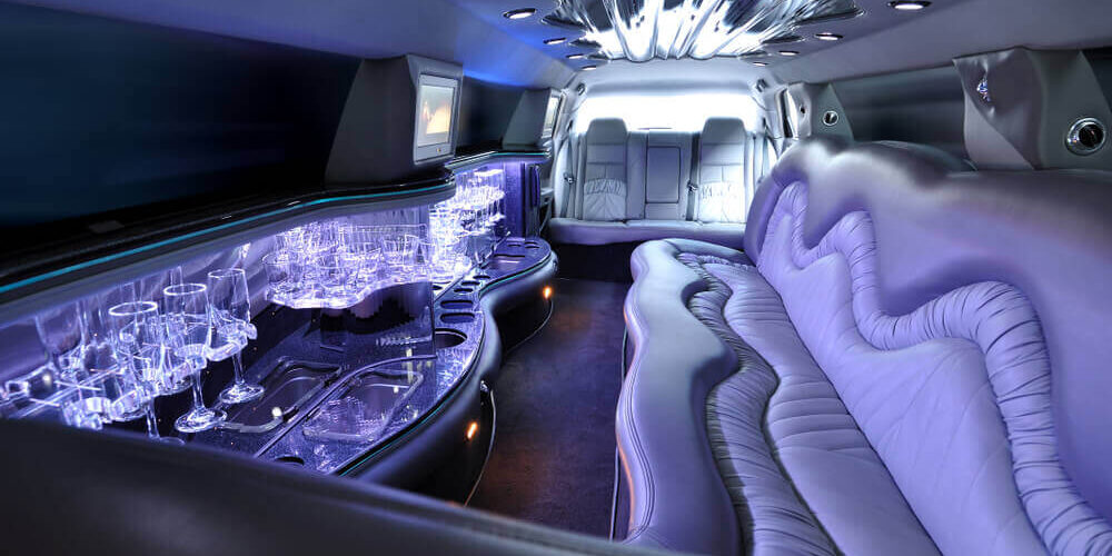 SUV limo Interior of a limo
