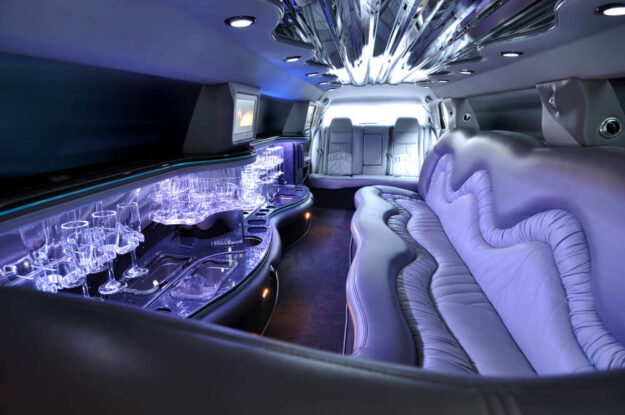 Interior of a limo