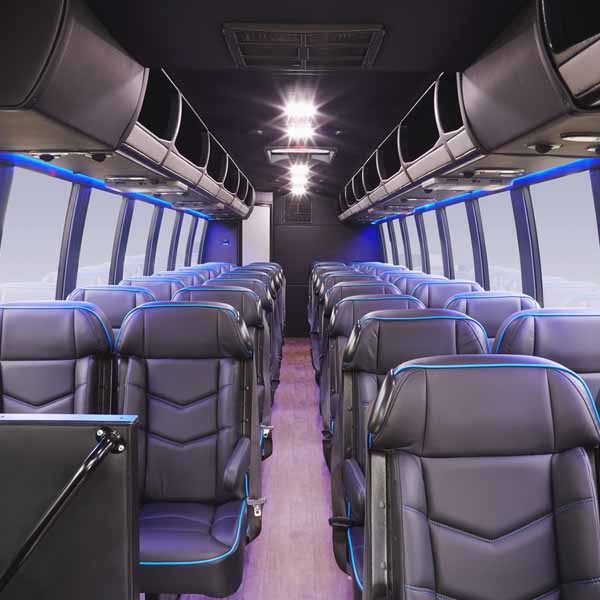 m series pic 1.1 Interior seating of Embassy® Bus M-Series