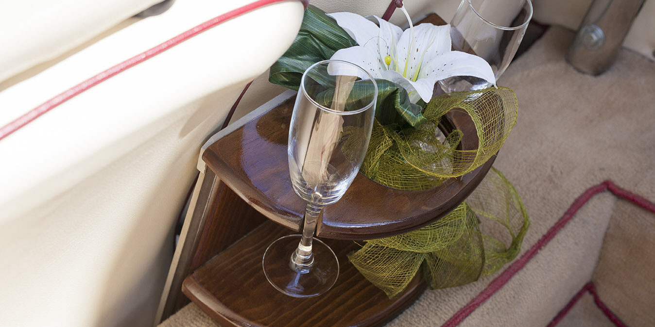 shutterstock_526625203 Accessories in a limo bus.