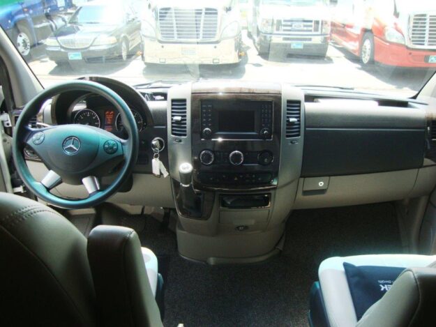 DSC07910 View of dashboard of Mercedes sprinter van