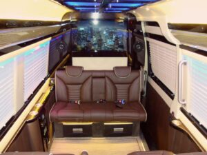 View from the ceiling looking backward 2019 Mercedes Benz Executive Coach CEO Sprinter