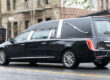 hearse or funeral car on the street