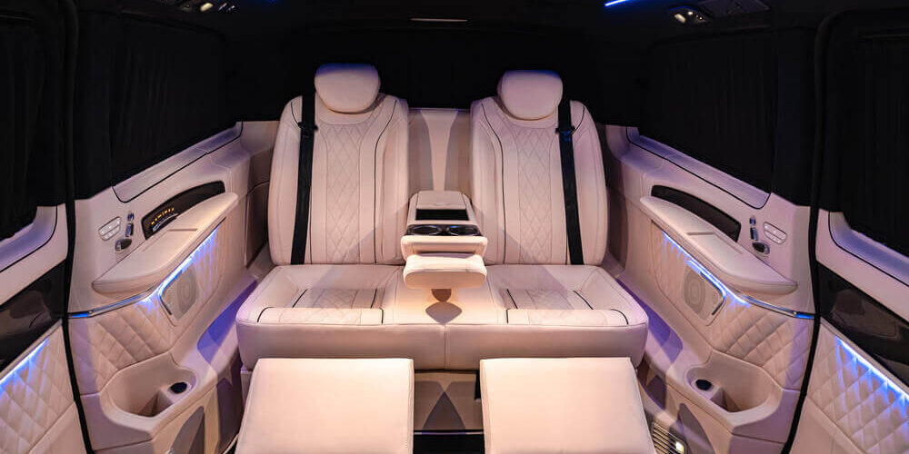 Luxury Limousine Interior of a luxury limousine bus