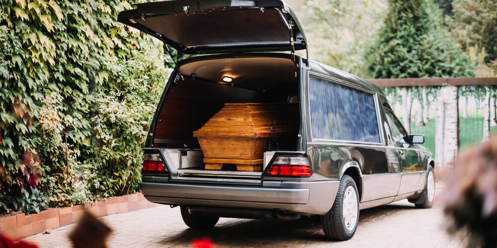 Hearse With Its Back Door Open