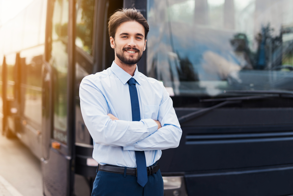 Professional driver for a luxury coach bus fleet in California