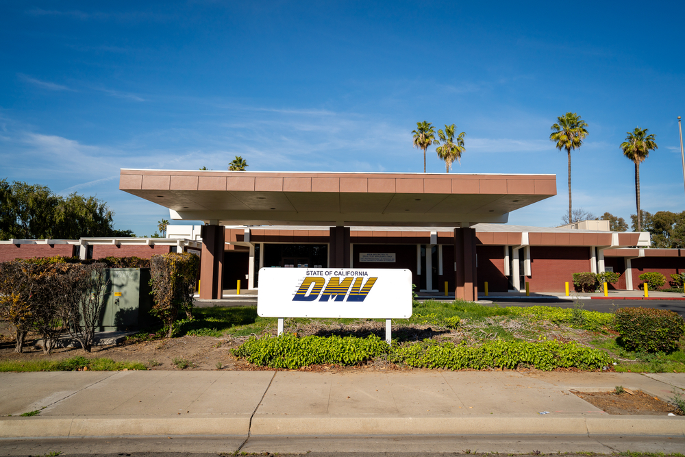 California DMV office exterior on a sunny day