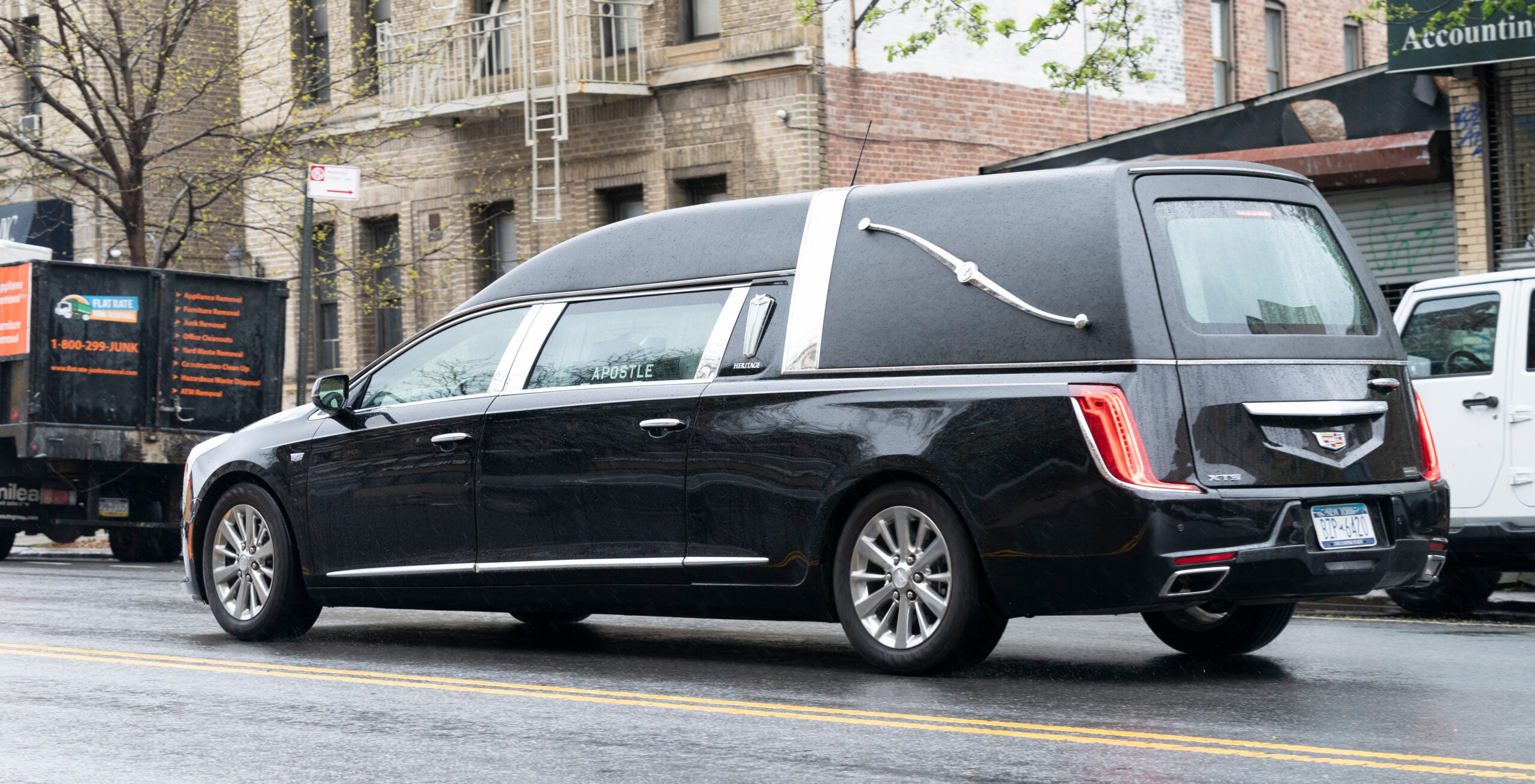 fancy black hearse